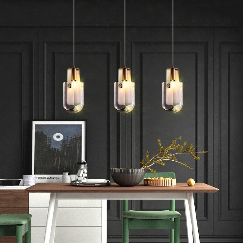 crystal pendant light with polished steel finish for living room decor
