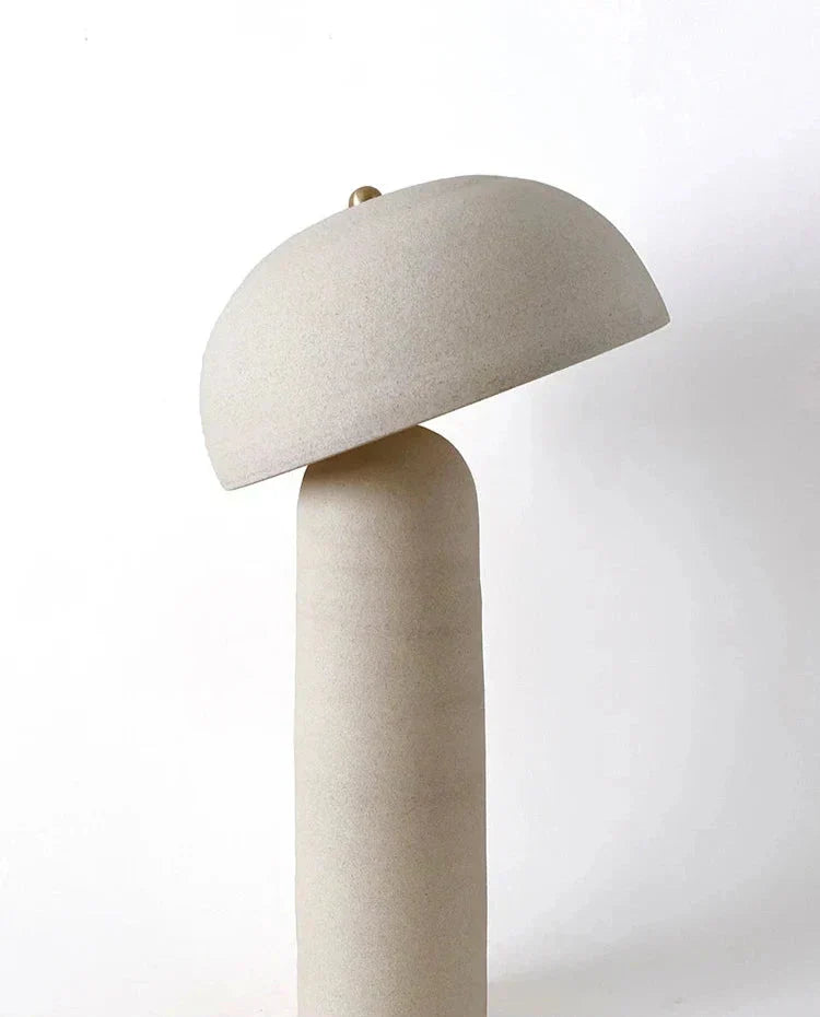 Resin table lamp with durable iron accents