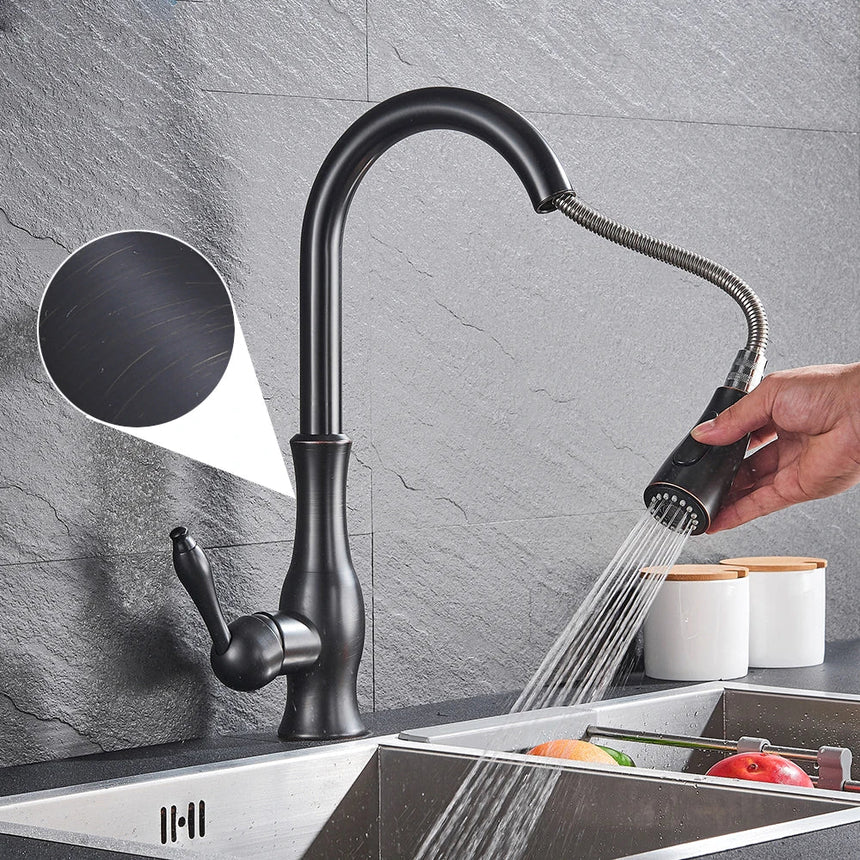 Gold Kitchen Faucet Installation Detail
