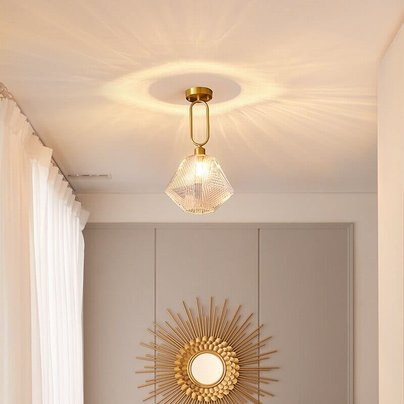 Glass Pendant Light Adjustable Cord Drop Detail