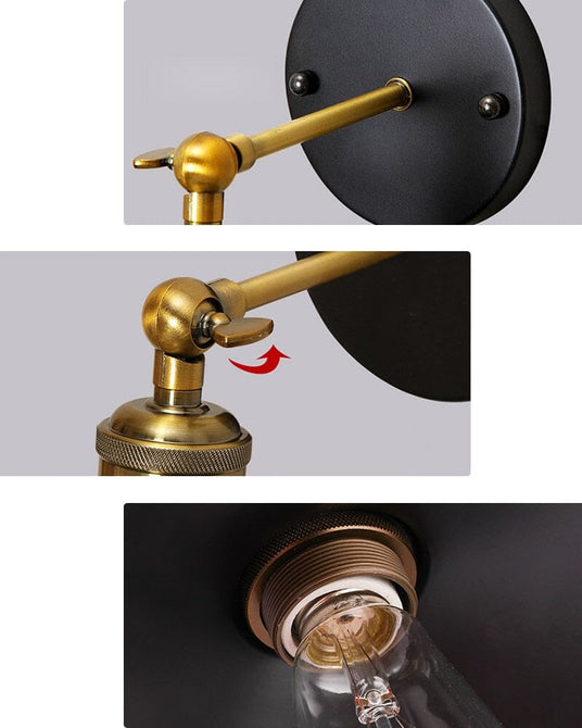 Vintage style wall lamp for restaurants