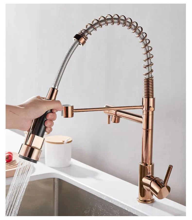 Black and Gold Faucet Close Detail