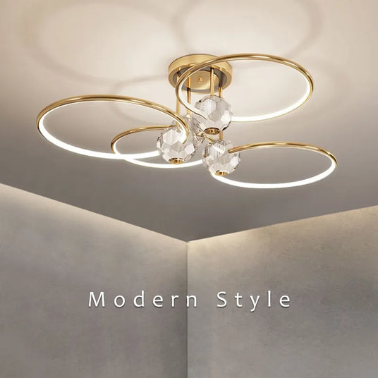 Acrylic Chandelier LED Round Design Modern Homes
