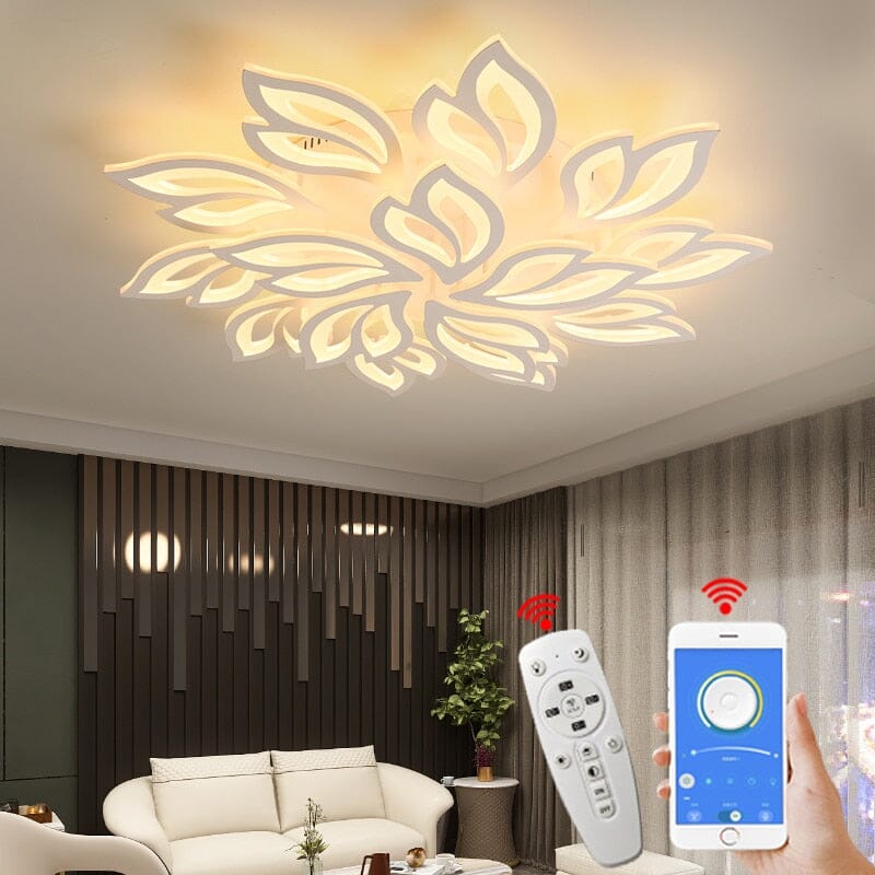 Floral Ceiling Light Color Temperature Setting