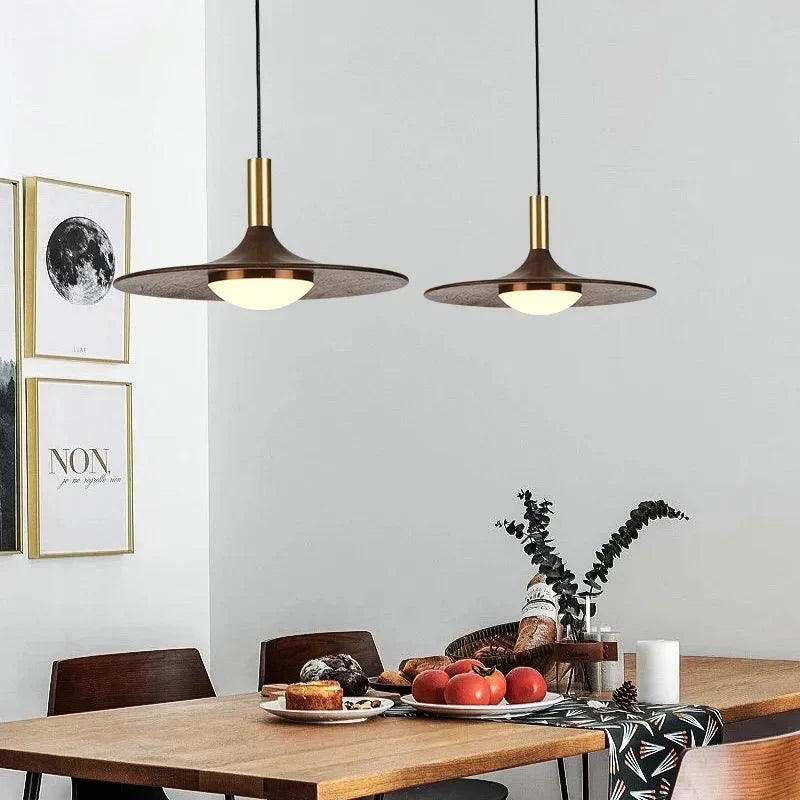 Wood Pendant Light for Entryway Decor