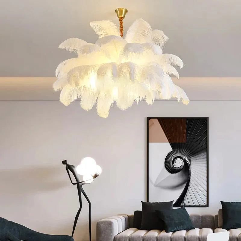 Modern Feather Chandelier for Contemporary Interiors