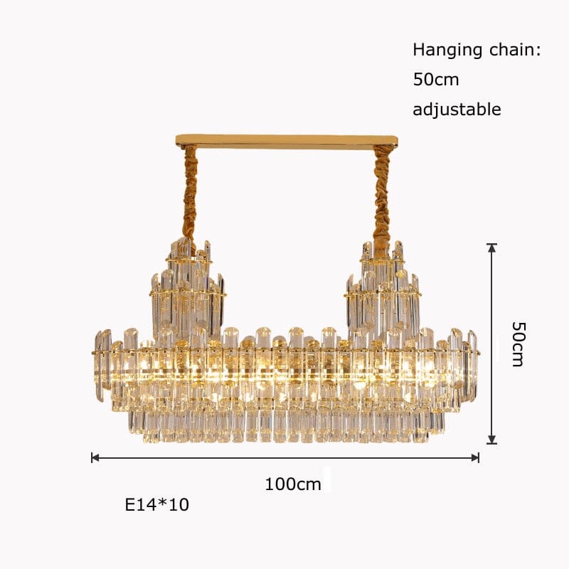 Elara Chandelier Oval Configuration for Living Room