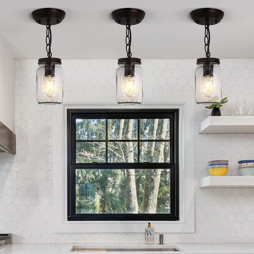 Factory Style Steel Pendant Light for Kitchen