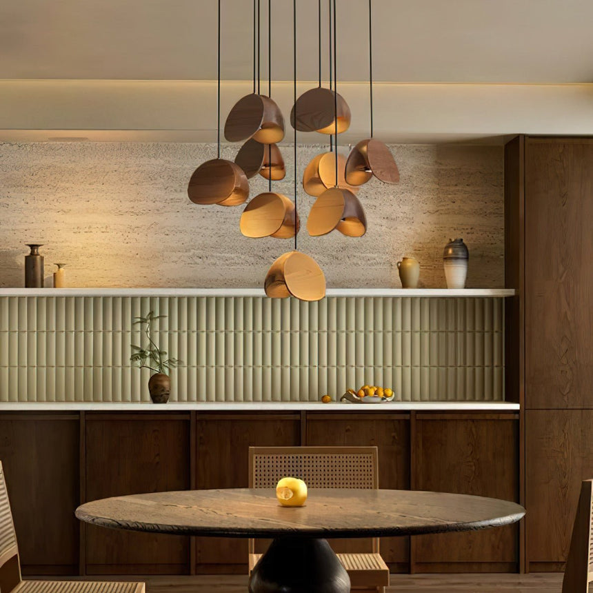 SylvaLeaf Artistic Wood Pendant Light – Hero View - OroDwell