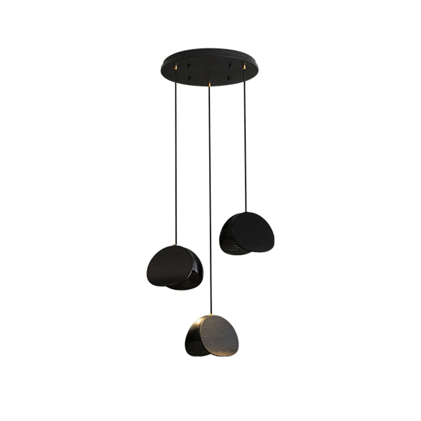 Wood Pendant Light Multi-Head Cluster View - OroDwell
