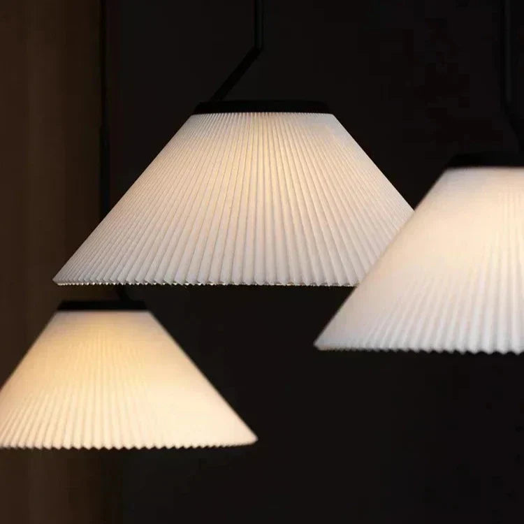 Fabric Pendant Light With Pleated Scandinavian Design - OroDwell