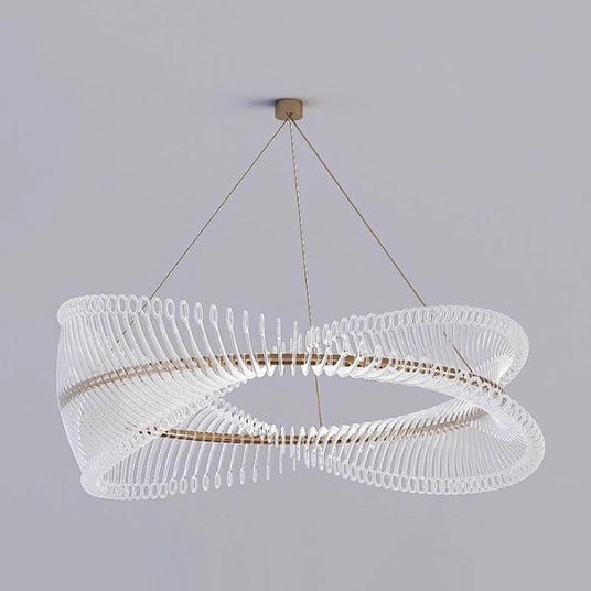 Ring Chandelier Installed Overhead View