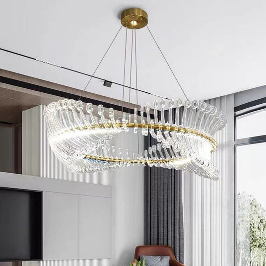 Spiral Chandelier for Entryway Decor