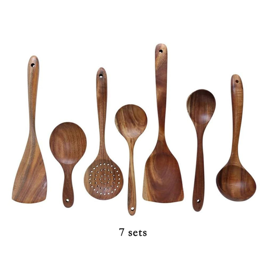 Strong lightweight teak utensils for everyday use