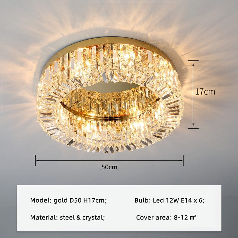Ring Chandelier Warm Golden Glow Option