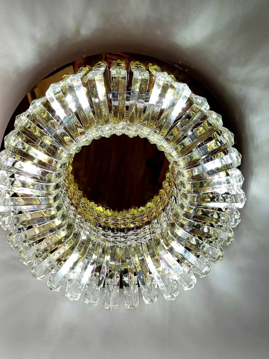 Crystal Ring Chandelier Contemporary Lines