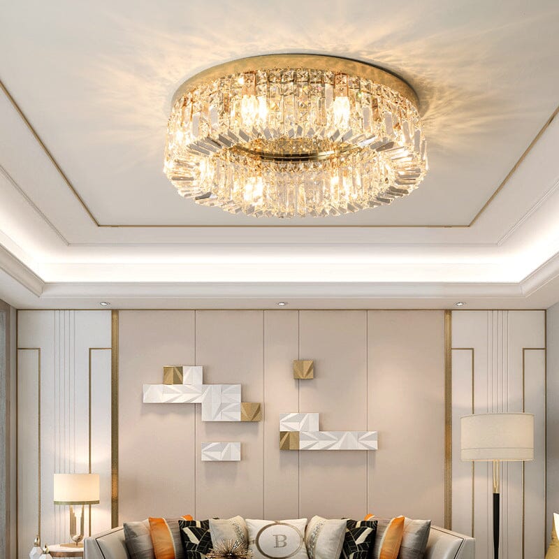 Gold Glow Ring Chandelier for Entryway