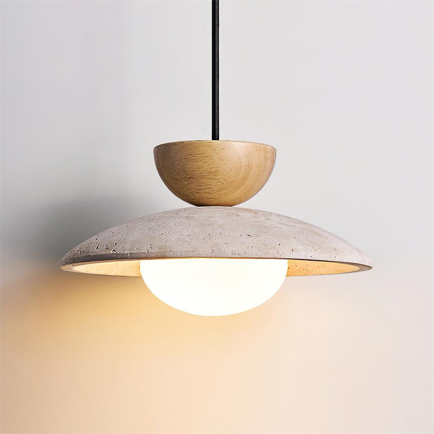 Wood Accent Pendant Light for Hallway