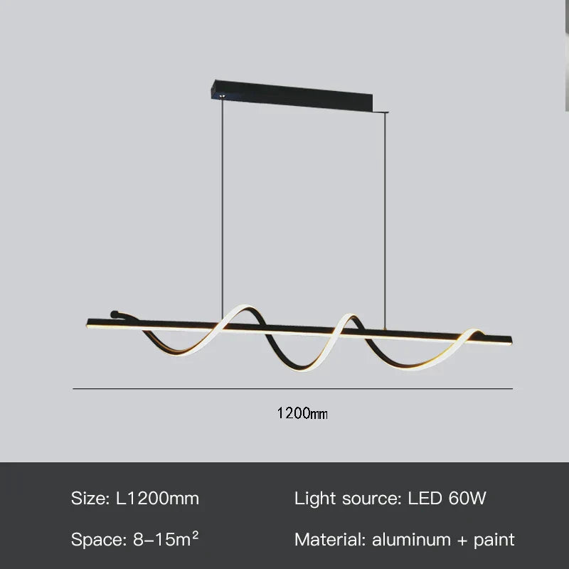 wave design ceiling light from below