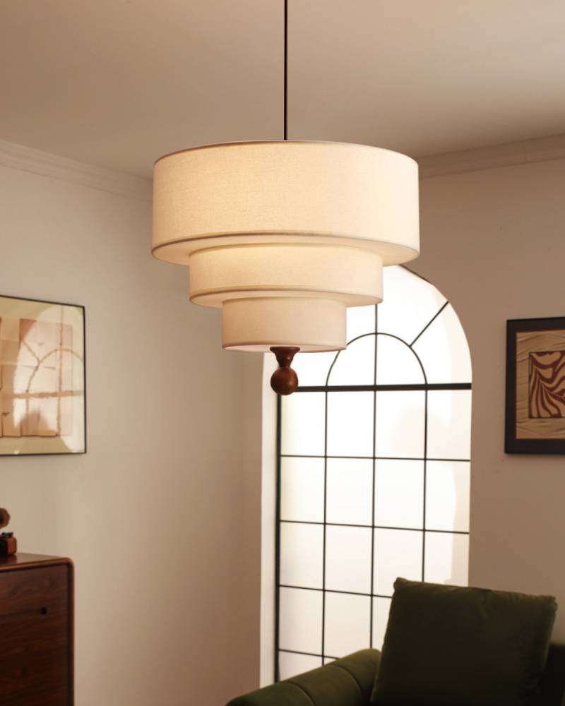 Drum Pendant Light for Bedroom Lighting OpalDwell