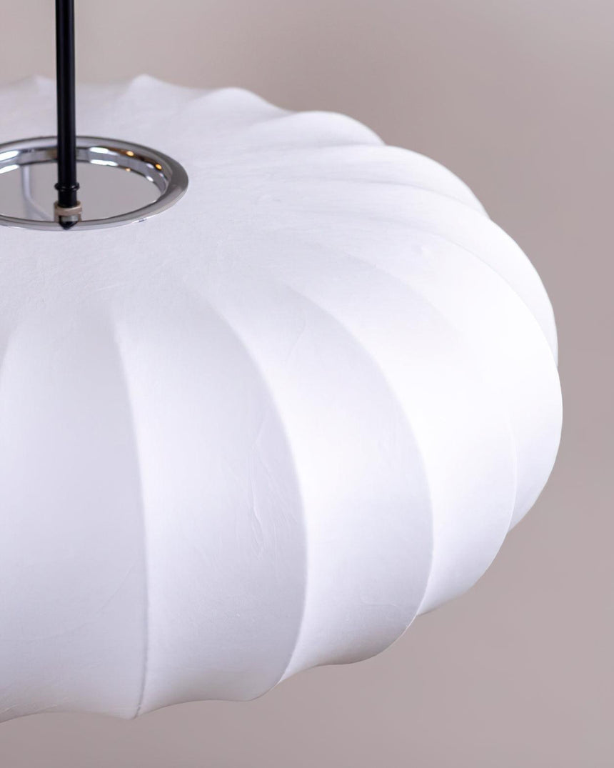 Pendant lamp installed above dining table