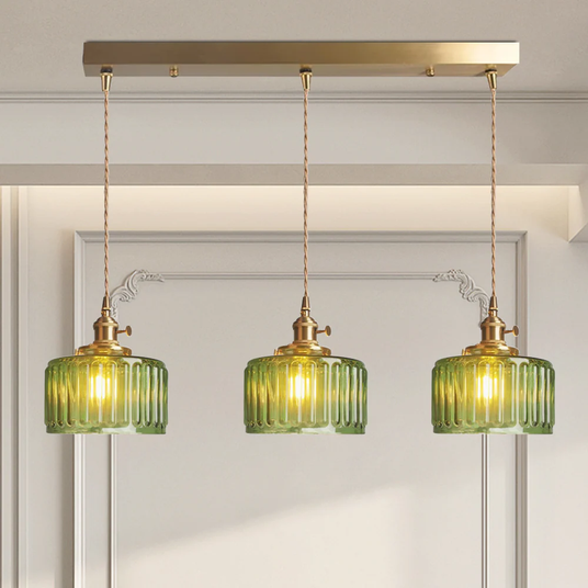 Contemporary glass pendant lamp for kitchen