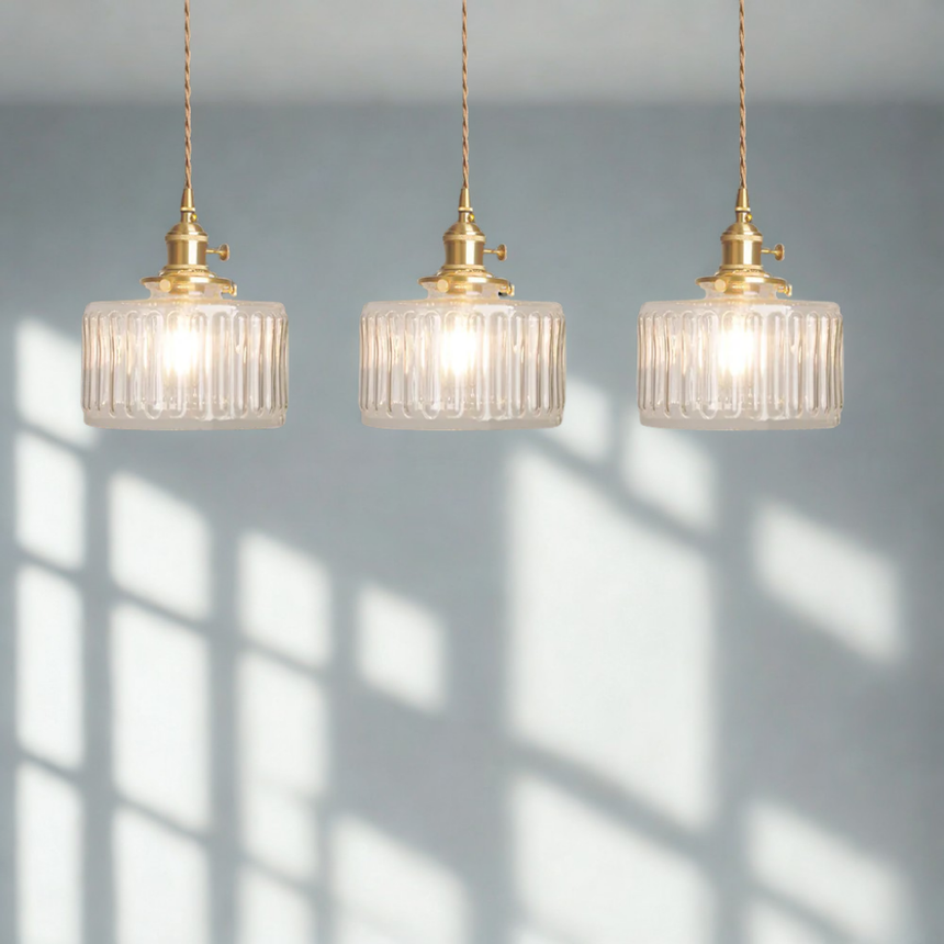 Nordic glass pendant light in living space