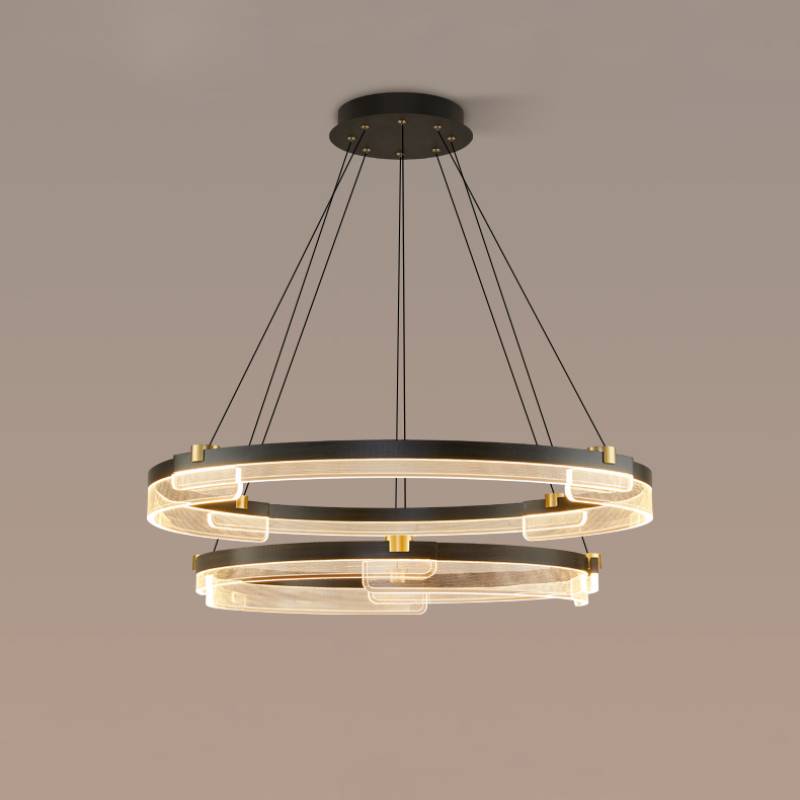 Acrylic and Metal Chandelier for Hotel Interiors OpalDwell