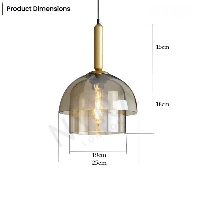 Contemporary Brass Pendant Light, LED, Accent Lighting