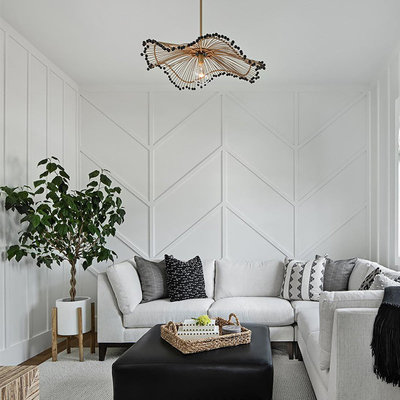 Woven Rattan Pendant Lamp for Bedroom Decor