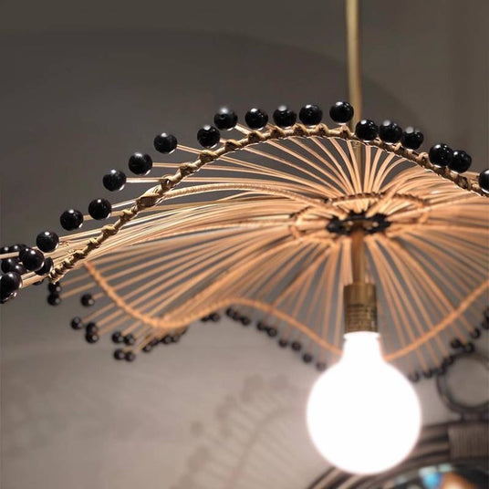Woven Rattan Pendant Light for Minimalist Interiors