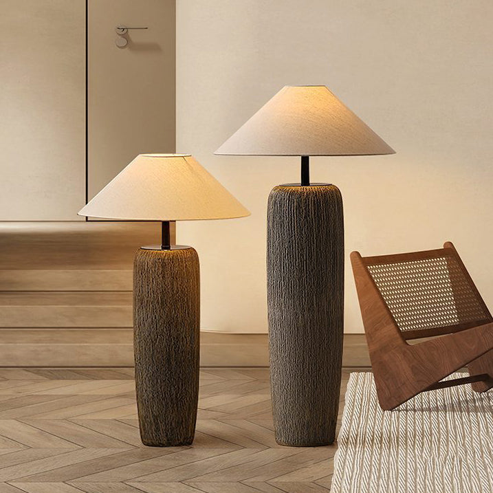 Rustic reclaimed wood floor lamp distressed finish
