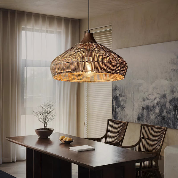 LumaWeave Rattan Lamp for Living Room and Dining Room