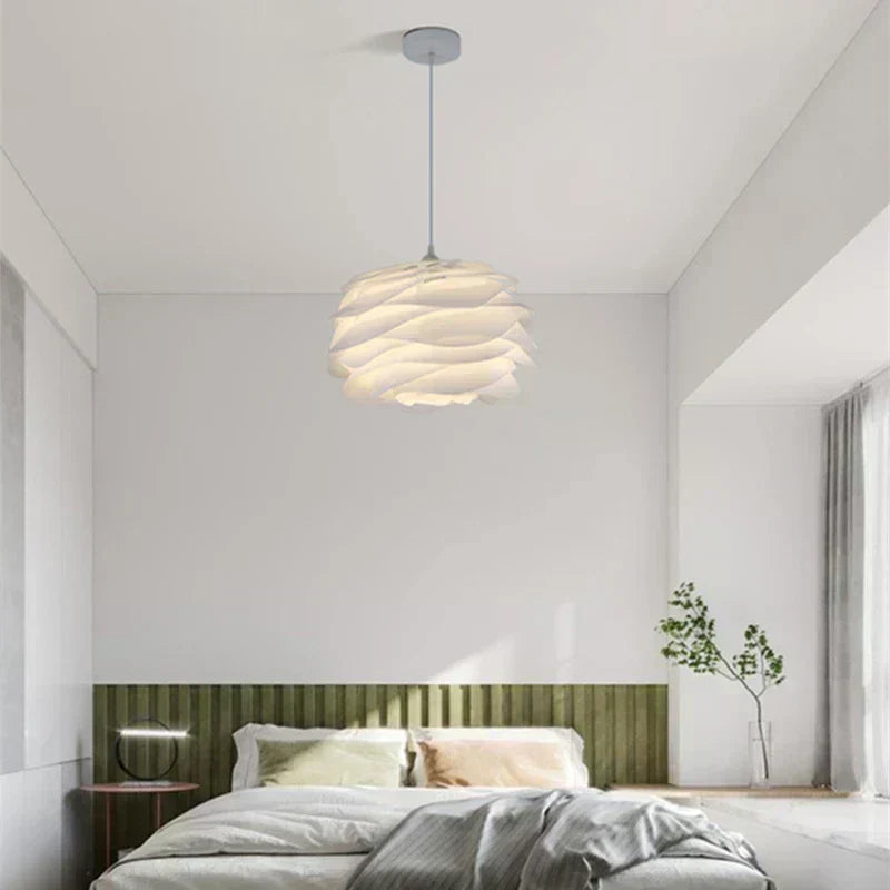 Lunara Ceiling Light Delicate Glass Petal Detail - OpalDwell