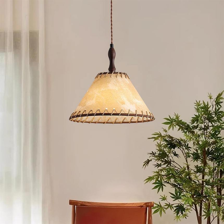 Rustic Wood Pendant Light For Living Room - OroDwell