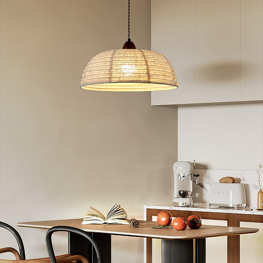 TimberLume Rustic Wood Pendant Light – Hero View - OroDwell