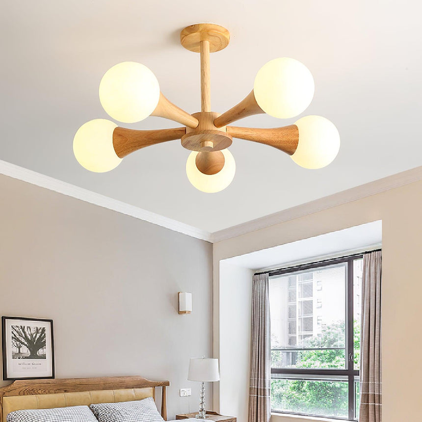 Wooden Pendant Lamp for Small Spaces and Entryways - OpalDwell