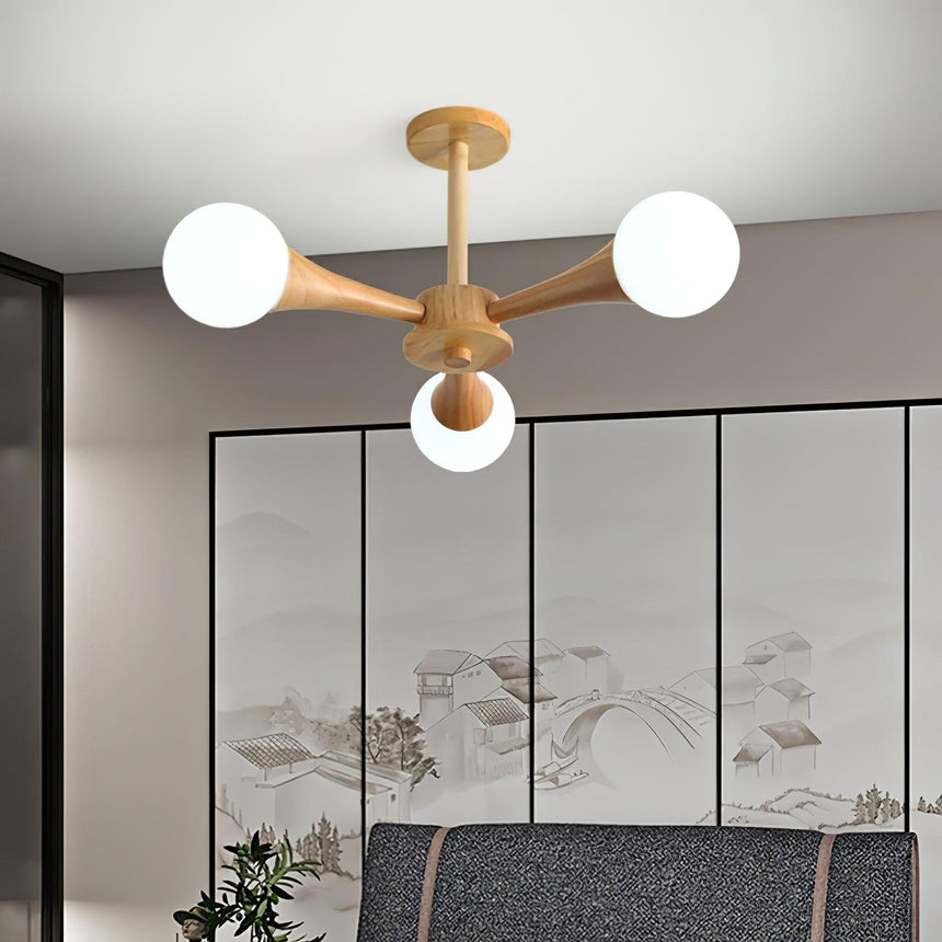 SylvaLume Wooden Pendant Lamp Elegant Hanging Light - OpalDwell