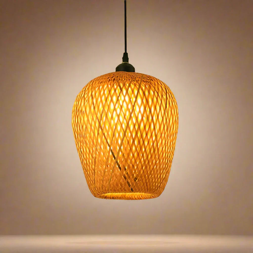 boho pendant lamp with organic silhouette