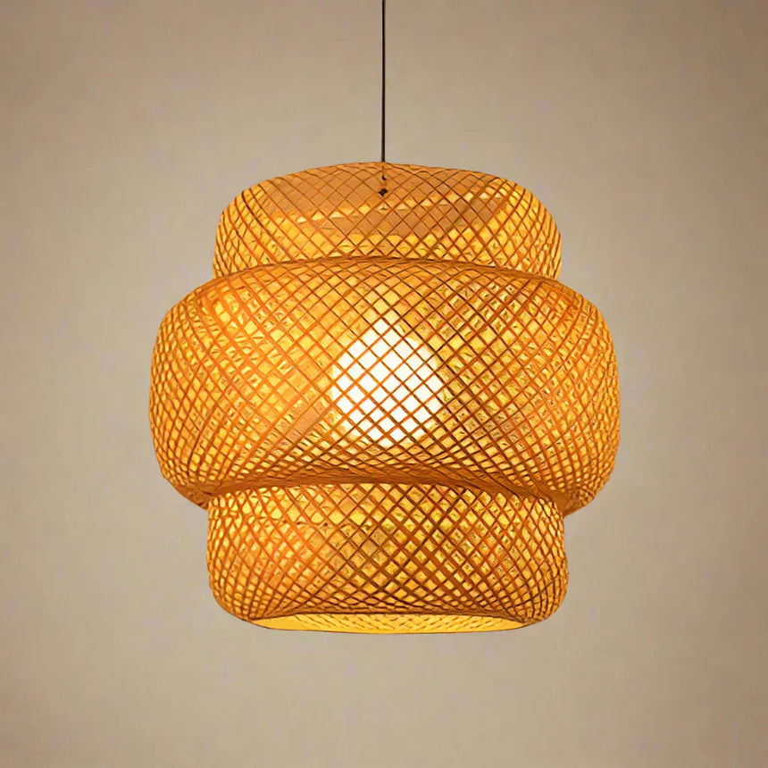 rattan ceiling light for nature-inspired decor