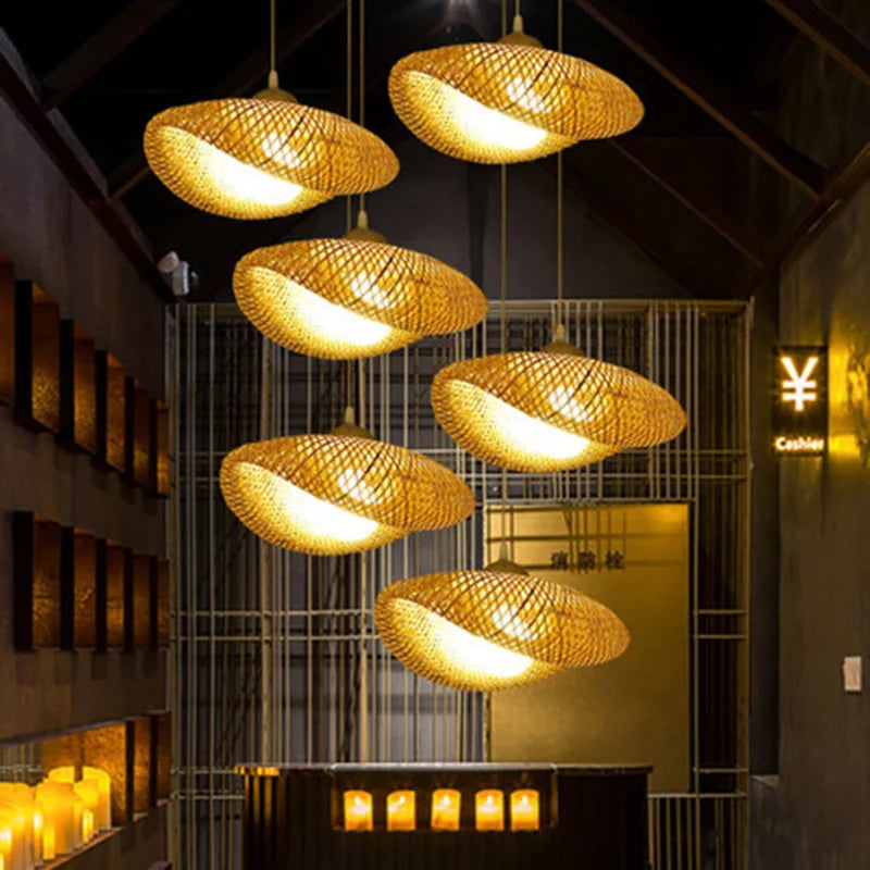 warm glow rattan pendant lamp