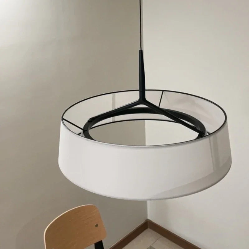 Shade seen from below showing the black three arm frame