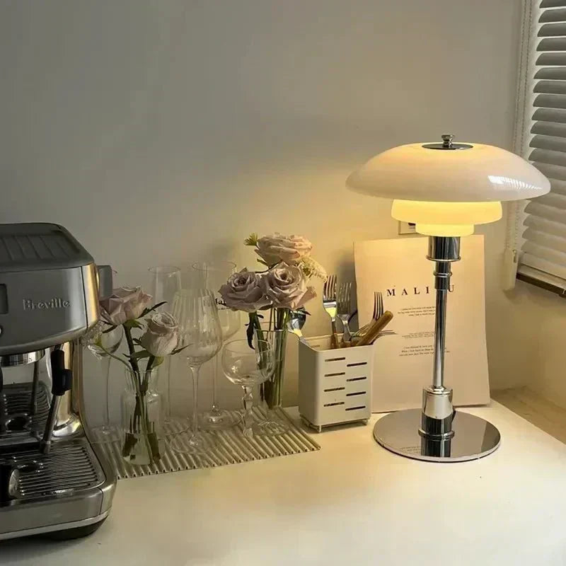 Asterin Art Deco Desk Lamp with Geometric Pattern