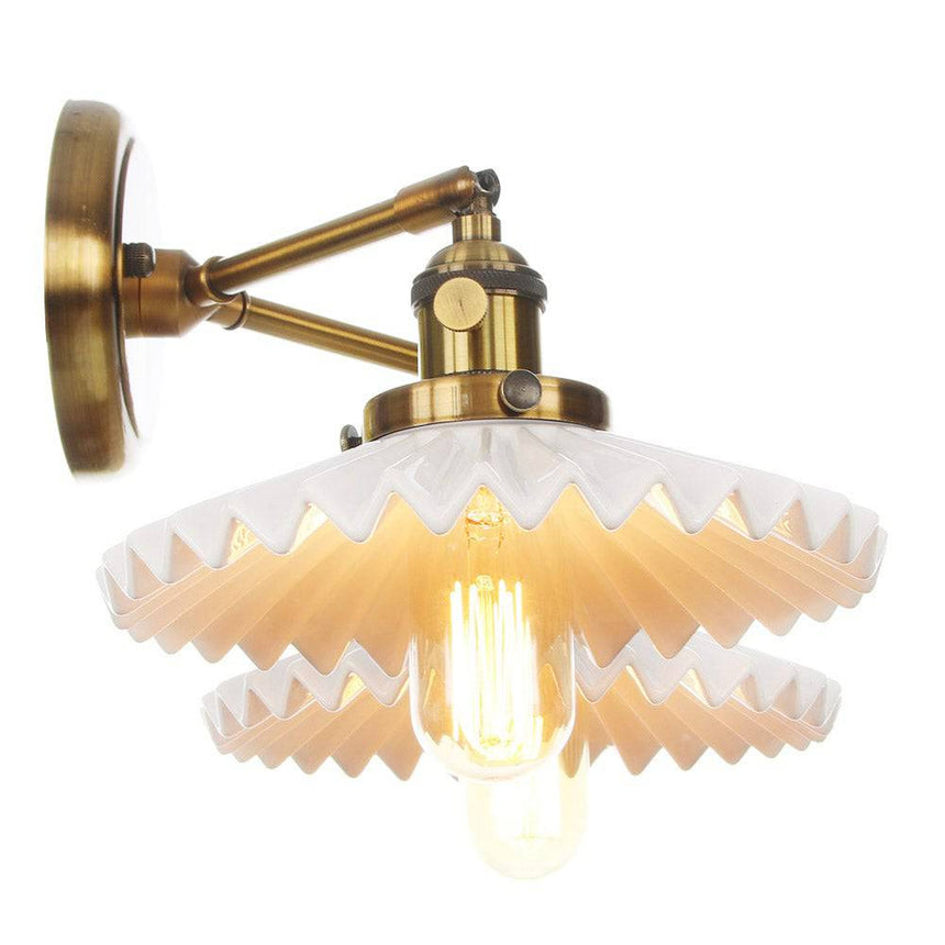 Vintage-Inspired Antique Gold Wall Lamp with Warm Dual-Shade Glow | OroDwell