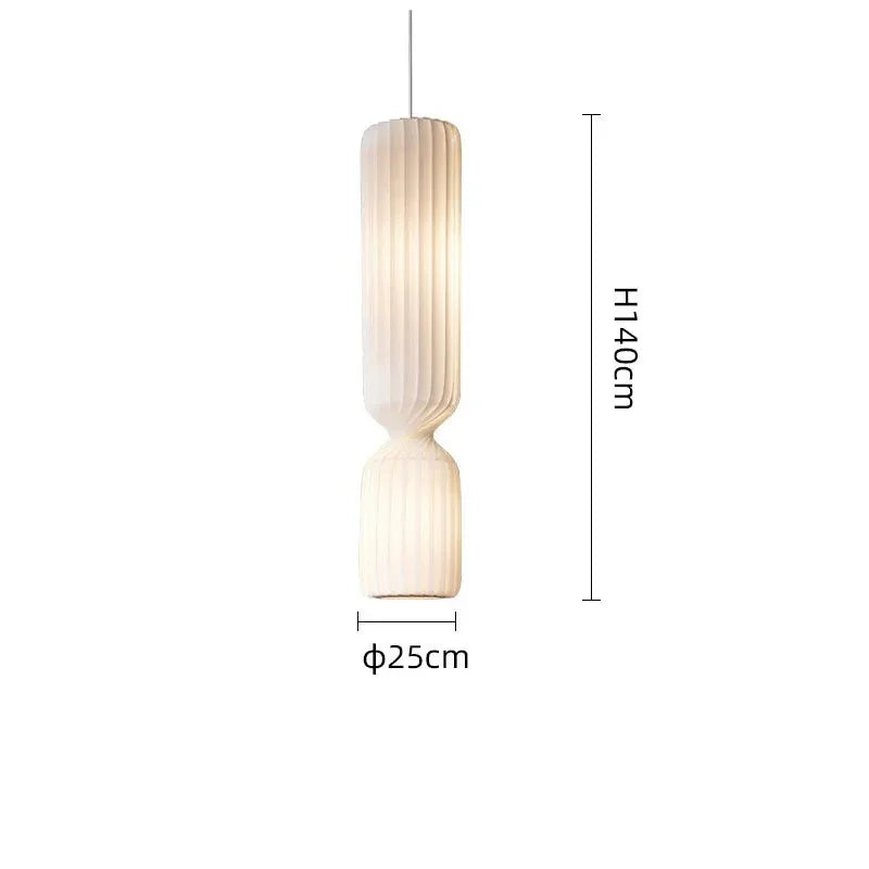 Dimension card for the 140 cm pleated pendant