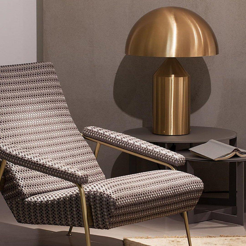 Sculptural table lamp cylinder cone hemisphere shape