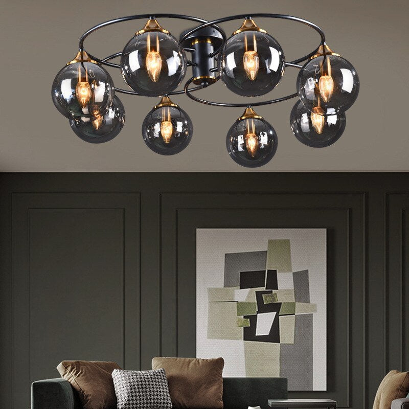 Chandelier Detail of Warm LED Glow