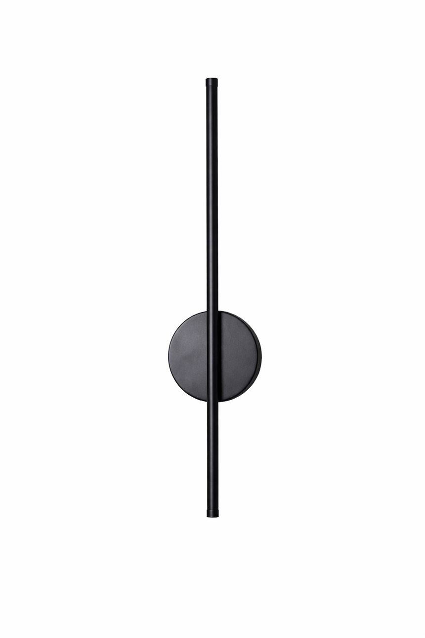 The rod and its round mount seen in profile, switched off against white