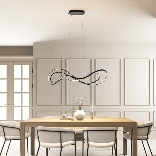 Matte black pendant light for modern interiors