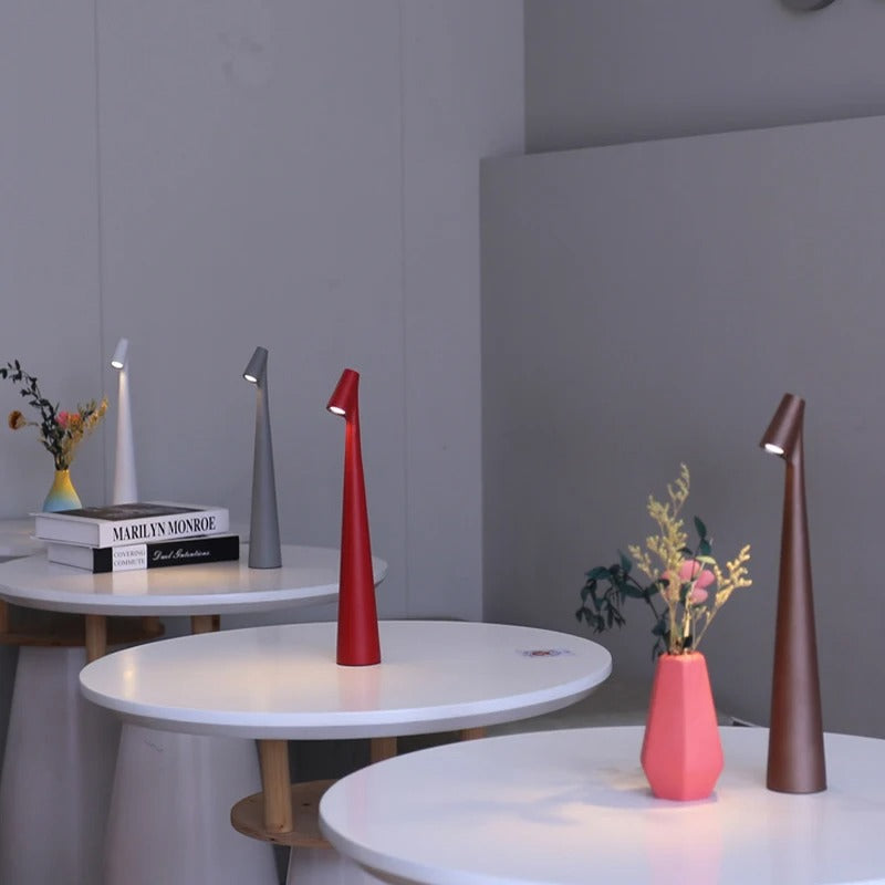 USB rechargeable table lamp for reading nook accents